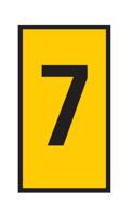 561-03674-wic3-7-pa66-ye HellermannTyton WIC Snap On Clip On Cable Marker, Yellow, Pre-printed "7", 4.3 → 5.3mm Cable, 561-03674