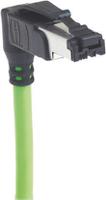 09470400025 HARTING, 1.5m Cat5, Green RJ45 to Male Unterminated, U/FTP Shielded, Terminated PVC Sheath