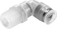 npqp-l-r14-q10-fd-p10 Festo NPQP Series Elbow Threaded Adaptor, R 1/4 Male to Push In 10 mm, Threaded-to-Tube Connection Style, 133057