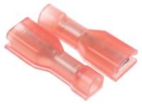 2-520084-2 TE Connectivity Ultra-Fast .110 Red Insulated Female Spade Connector, Receptacle, 2.79 x 0.51mm Tab Size, 0.3mm² to