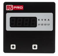 136-5391 RS PRO Digital Ammeter AC, 92mm x 92mm, ±0.5% + 1 Digit