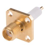 r125414000w Radiall, Jack Flange Mount SMA Connector, 50Ω, Solder Termination, Straight Body