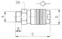 176-1921 RS PRO Nickel Plated Brass Female Quick Air Coupling, G 1/4 Male Threaded
