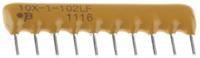 4610x-101-102lf Bourns, 4600X 1kΩ ±2% Bussed Resistor Array, 9 Resistors, 1.25W total, SIP, Through Hole