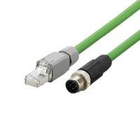 e12492 ifm electronicE124, 10m, Green M12 to Male RJ45 Male, Shielded, Terminated PVC Sheath