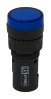 909-2415 RS PRO, Panel Mount Blue LED Pilot Light, 16mm Cutout, IP40, Round, 12V ac/dc