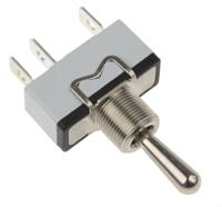 637h2 APEM Toggle Switch, Panel Mount, (On)-Off-(On), SPST, Tab Terminal