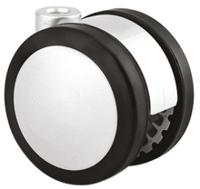 5920uai075l51-10-dm22-rl9006 Tente Swivel Castor Wheel, 80kg Capacity, 75mm Wheel
