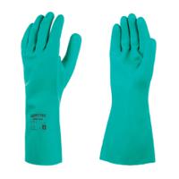 emg00560eh Skytec EMG560 Green Cotton Flock Cotton Chemical Resistant Gloves, Size L, Nitrile Coating
