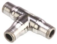 3804-06-00 Legris LF3800 Series Tee Tube-to-Tube Adaptor Push In 6 mm, Push In 6 mm to Push In 6 mm, Tube-to-Tube Connection Style