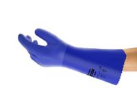 14663100 Ansell 14-663 Blue Polyvinyl Chloride Liquid/Oil Repellent Gloves, Size 10, Polyvinyl Chloride Coating
