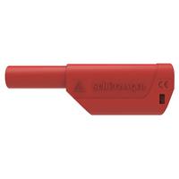 rs-sfk-8500-l-ni-as-rt Schutzinger Red Male Banana Connector, 4 mm Connector, Solder Termination, 32A, 1kV, Nickel Plating