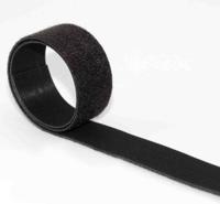 eb52020330130494 Velcro Black Hook & Loop Tape, 20mm x 10m