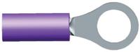 130660 TE Connectivity, PIDG Insulated Ring Terminal, M5 Stud Size, 0.26mm² to 1.65mm² Wire Size, Red