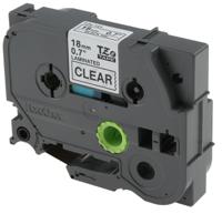 tze-141 Brother Black on Clear Label Printer Tape, 8 m Length, 18 mm Width
