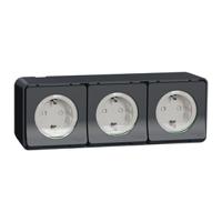 mur36038 Schneider Electric Mureva Styl Anthracite Plug Socket, 2 Poles, 16A, Schuko