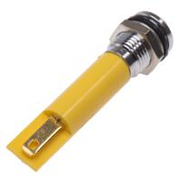 211-538 RS PRO Yellow Panel Mount Indicator, 24V ac/dc, 8mm Mounting Hole Size, Solder Tab Termination, IP67