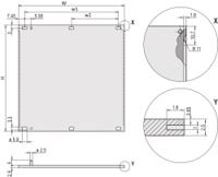 20846-426 nVent SCHROFF Aluminium Rack Panel, 3U, 4HP, Ventilated
