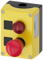 3su1802-0nb00-2ab2 Siemens SIRIUS ACT 3SU18 Series Twist Release Emergency Stop Push Button, Surface Mount, SPDT, IP66, IP67, IP69