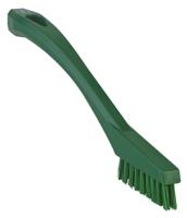 44012 Vikan Extra Hard Bristle Green Scrubbing Brush, 15mm bristle length, PET bristle material