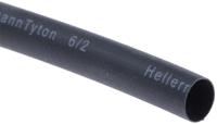 319-00600-tredux-62-po-x-bk HellermannTyton Heat Shrink Tubing, Black 6mm Sleeve Dia. x 1m Length 3:1 Ratio, TREDUX Series