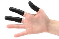 51-675-0101 EUROSTAT Black Latex Finger Cots, Size L, 1440 per pack