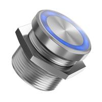 259-1159 RS PRO Illuminated Piezo Switch, Momentary (NO), SPST, IP69, Flexible Wire, 200mA, -20 → +75°C Natural Aluminium