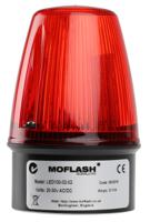 led100-02-02 Moflash LED100 Series Red Multiple Effect Beacon, 20 → 30 V, Surface Mount, Wall Mount, LED Bulb, IP65