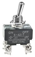 s421t NKK Switches Toggle Switch, Panel Mount, On-Off, DPST, Screw Terminal, 250V ac