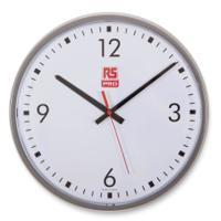 248-6688 RS PRO Silver Analogue Wall Clock, 310mm Diameter
