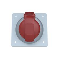 2cma193235r1000 Amphenol Industrial, 2CMA1 IP44 Red Panel Mount 3P+N+E Angled Industrial Power Socket, Rated At 16A, 415 V