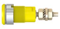 233020-24 Staubli Yellow Female Banana Socket, 4 mm Connector, Solder Termination, 32A, 1000V, Gold Plating