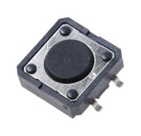 b3fs-4002p Omron Black Cap Tactile Switch, SPST 50 mA @ 24 V dc 0.4mm Through Hole