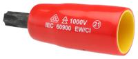 2390045 STAHLWILLE 3/8 in Drive Bit Socket, Torx Bit, T45, VDE/1000V, 67 mm Overall Length