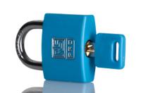195-8233 RS PRO Key Aluminium, Steel Padlock, Keyed Alike, 6mm Shackle, 43mm Body