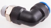 qsl-38-16 Festo QS Series Elbow Threaded Adaptor, R 3/8 Male to Push In 16 mm, Threaded-to-Tube Connection Style, 164958