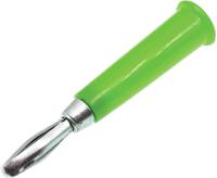 208-0259 RS PRO Green Male Banana Plug, 4 mm Connector, 19A, 30V, Nickel Plating