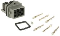 931694106-stakei-5 Hirschmann, ST IP54 Grey Panel Mount 5+PE Heavy Duty Power Connector Plug, Socket, Rated At 10A, 250 V, 400 V