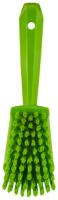 419277 Vikan Hard Bristle Green Scrubbing Brush, 36mm bristle length, PET bristle material