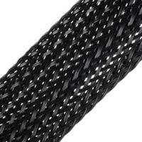 06240008010 SES Sterling Expandable Braided PET Black Cable Sleeve, 15mm Diameter, 50m Length