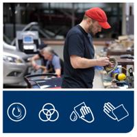 130081 Tork Industrial Heavy-Duty Wiping Rolled Blue Paper Towel, 119 m x 235mm, 3-Ply, 350 Sheets