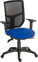 197-0400 RS PRO Blue Fabric Typist Chair, 150kg Weight Capacity