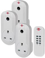 1507043 brennenstuhl White 3 Gang Plug Socket, 4 Poles, 4.35A, Type G - British, Indoor Use