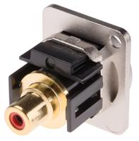 907-5662 RS PRO Red Panel Mount RCA Socket