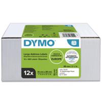 2093093 Dymo White Label Roll, 89mm Width, 36mm Height