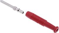 973509101 Hirschmann Test & Measurement Red Male Banana Plug, 2mm Connector, Solder Termination, 6A, 60V dc, Nickel Plating