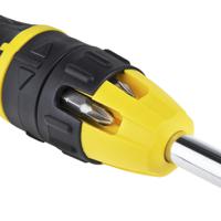 0-68-010 Stanley Phillips, Pozidriv, Slotted, Square Ratchet Screwdriver & Bit Set, 250 mm length