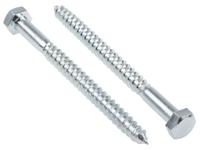 144-3547 RS PRO Hex Coach Screw, Steel Bright Zinc Plated, 12mm x 150mm