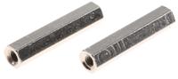 htsb-m4-35-7-1 Essentra Threaded Standoff, M4 Thread, 35mm Body, Brass, Female/Female