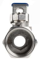 499-2818 RS PRO Stainless Steel Reduced Bore, 2 Way, Ball Valve, Threaded, BSPP 1in, 68bar Operating Pressure